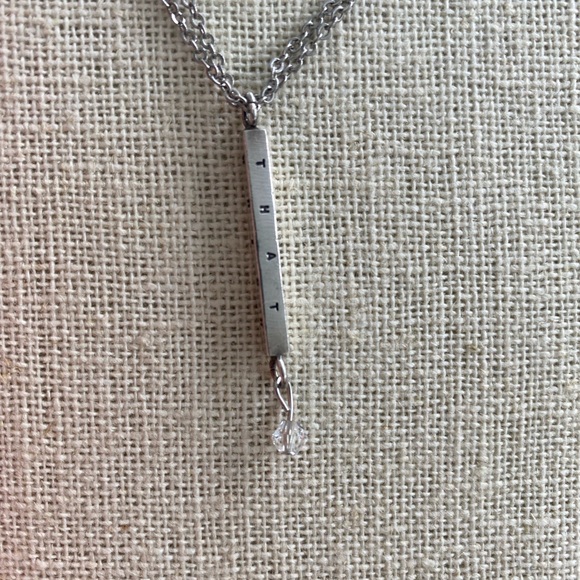 Sterling silver inspirational quote pendant - Picture 2 of 4